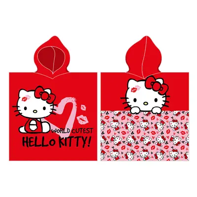 TipTrade Dětské pončo 55x110 cm - Hello Kitty Nejroztomilejší na světě