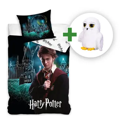 Sada povlečení Harry Potter Kouzelné Bradavice + plyšová hračka Sova Hedvika