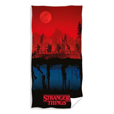 Carbotex Bavlněná froté osuška 70x140 cm - Stranger Things