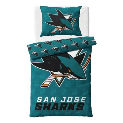 : TipTrade Bavlněné povlečení 140x200 + 70x90 cm - NHL San Jose Sharks Shields