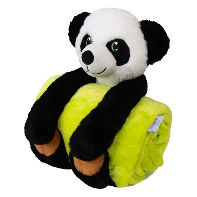 Babymatex Deka CAROL 85x100 cm - Zelená s plyšákem Panda