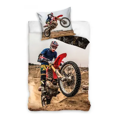 TipTrade Bavlněné povlečení 140x200 + 70x90 cm - Motocross FMX