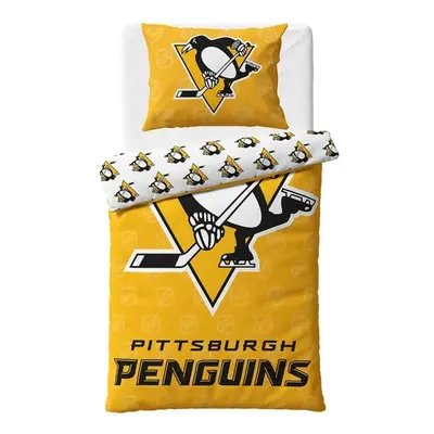 TipTrade Bavlněné povlečení 140x200 + 70x90 cm - NHL Pittsburgh Penguins Shields