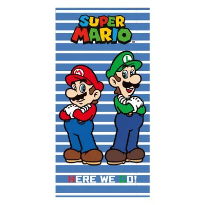 TipTrade Bavlněná froté osuška 70x140 cm - Super Mario a Luigi