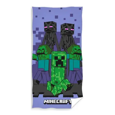 Carbotex Bavlněná froté osuška 70x140 cm - Minecraft Enderman Monster