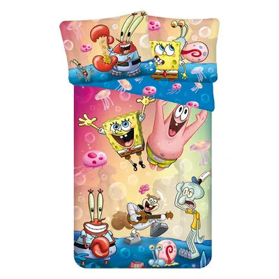 Jerry Fabrics Povlečení z mikrovlákna 140x200 + 70x90 cm - Sponge Bob"Party"