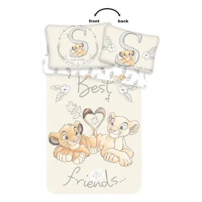 Jerry Fabrics Povlečení do postýlky 100x135 + 40x60 cm - Lví král Best Friends