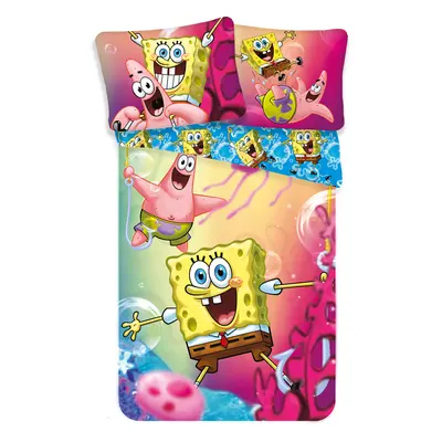 Jerry Fabrics Bavlněné povlečení 140x200 + 70x90 cm - Sponge Bob "Blue"