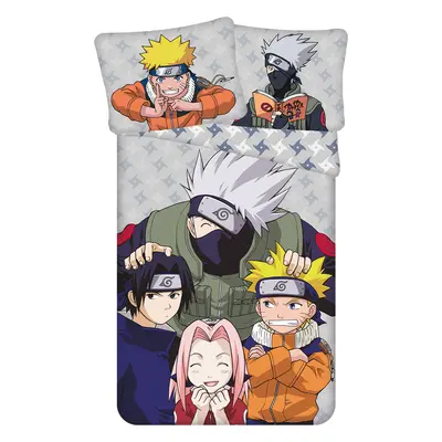 Jerry Fabrics Bavlněné povlečení 140x200 + 70x90 cm - Naruto Grey