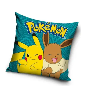 Carbotex Povlak na polštářek 40x40 cm - Pokémon Pikachu a Eevee