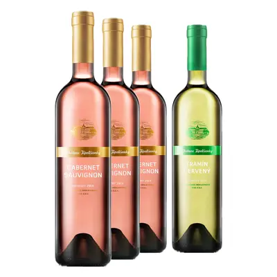 Chateau Topolčianky Topolčianky Set 3+1 – 3x Cabernet Sauvignon pozdí sběr 2022 a 1x Tramín červ