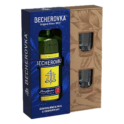 Jan Becher Becherovka 0,7l 38% + 2 skleničky