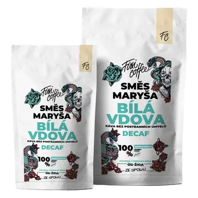 Fixi Coffee Káva Fixi Coffee Bílá vdova bezkofeinová káva 250g + dárkové balení