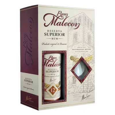 Malecon Rum Malecon 12 YO 0,7l 40% + sklenička