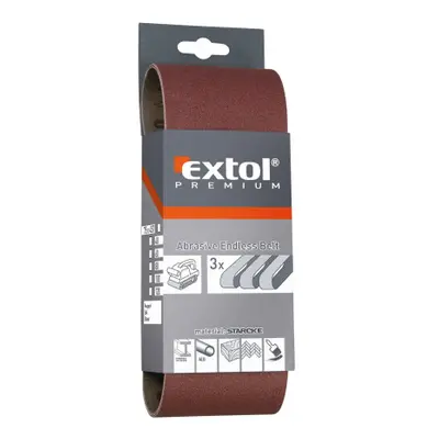 Extol Premium 8803526 plátna brusná nekonečný pás, bal. 3ks, 75x533mm, P60