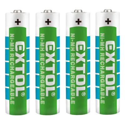 Extol Energy 42060 baterie nabíjecí, 4ks, AAA (HR03), 1,2V, 1000mAh, NiMh