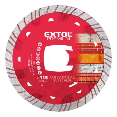 Extol Premium 8803031 kotouč diamantový řezný turbo plus, 115x22,2 mm