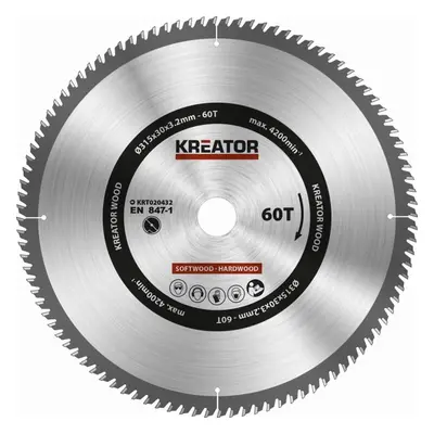 Kreator KRT020432 - Pilový kotouč na dřevo 315mm, 60T