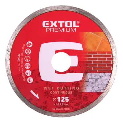 Extol Premium 108732 kotouč diamantový řezný celoobvodový, 125x22,2 mm