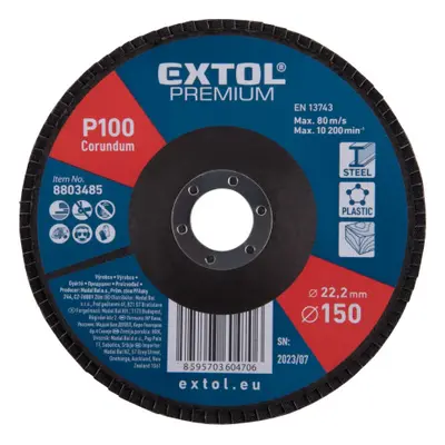 Extol Premium 8803485 kotouč lamelový šikmý korundový, O150mm, P100