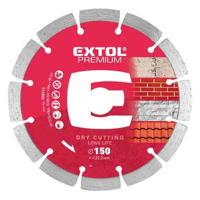 Extol Premium 108913 kotouč diamantový řezný segmentový Long Life 150x 22,2 mm