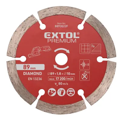 Extol Premium 8893022F kotouč diamantový, řezný, segmentový, 89x1,0x10mm