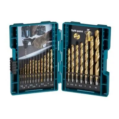 Makita D-72229-10 HSS-TiN metal vrtáky do kovu 19pcs