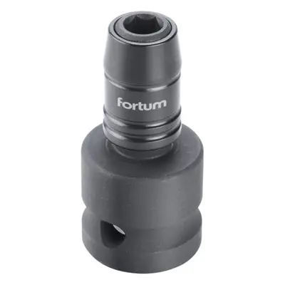 Fortum 4790002 adaptér rázový 1/2" čtyřhran na hroty 1/4", Quick-Lock, CrMoV