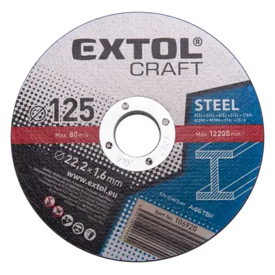 Extol Craft 106920 kotouče řezné na kov 125x1,6x22,2 mm, 5ks