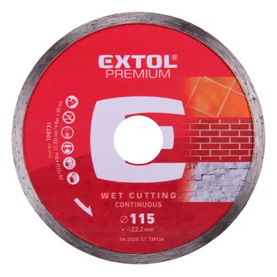 Extol Premium 108731 kotouč diamantový řezný celoobvodový, 115x22,2 mm