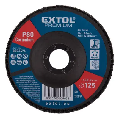 Extol Premium 8803474 kotouč lamelový šikmý korundový, O125mm, P80