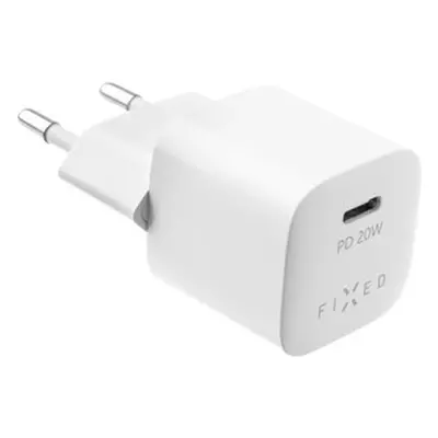 Mini adapter,USB-C kab, 20W, bílý FIXED