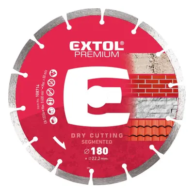 Extol Premium 108714 kotouč diamantový řezný segmentový, 180x22,2 mm