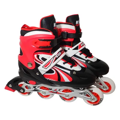 KUBIsport 05-CS310/1K-CRV Dětské inline brusle roztahovací CS310K červené velikost 35-38