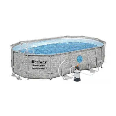 Bestway Bazén Power Steel Stacked Stone Swim Vista 4,88 x 3,05 x 1,07 m - 56946