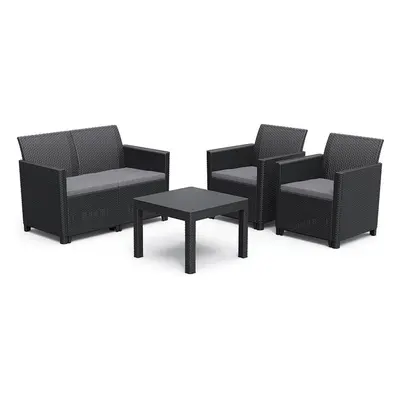 Allibert CLAIRE 2 SEATERS SOFA set - grafit