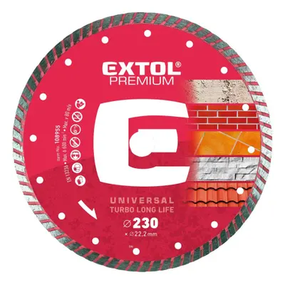 Extol Premium 108955 kotouč diamantový řezný turbo Long Life 230x22,2 mm