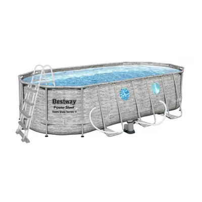 Bestway Bazén Power Steel Stacked Stone Swim Vista 5,49 x 2,74 x 1,22 m - 56716