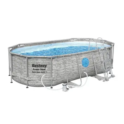 Bestway Bazén Power Steel Stacked Stone Swim Vista 4,27 x 2,5 x 1 m - 56714