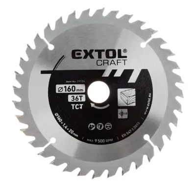 Extol Craft 19104 kotouč pilový s SK plátky, 160x1,4x20mm, 36T