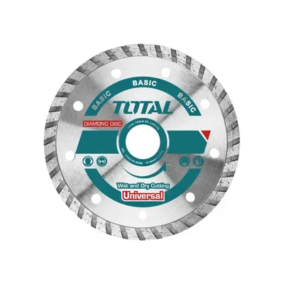 Total TAC2131153 kotouč diamantový řezný, Turbo, suché i mokré řezání, 115x22,2mm