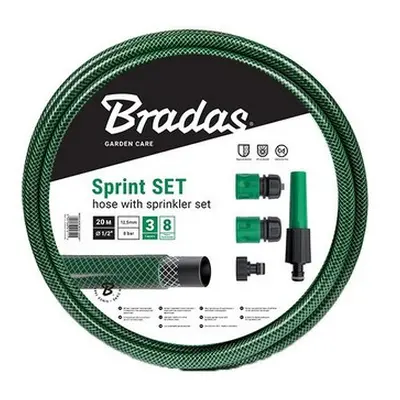 BRADAS hadice SPRINT 1/2" (20m), neprůhledná ZE + příslušenství