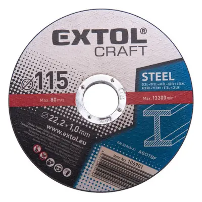 Extol Craft 106901 kotouče řezné na kov 115x1,0x22,2 mm, 5ks