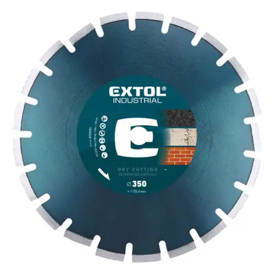 Extol Industrial - 350x25,4 mm, kotouč diamantový řezný segmentový na asfalt, 8703092