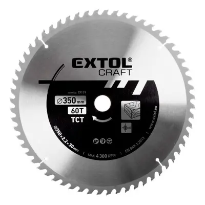 Extol Craft 19119 kotouč pilový s SK plátky, 350x2,2x30mm