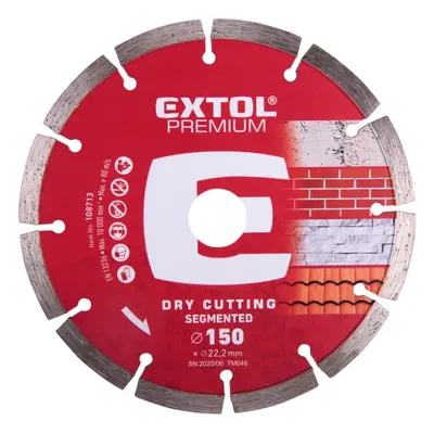 Extol Premium 108713 kotouč diamantový řezný segmentový, 150x22,2 mm