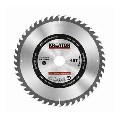 Kreator KRT020425 - Pilový kotouč na dřevo 250mm, 48T