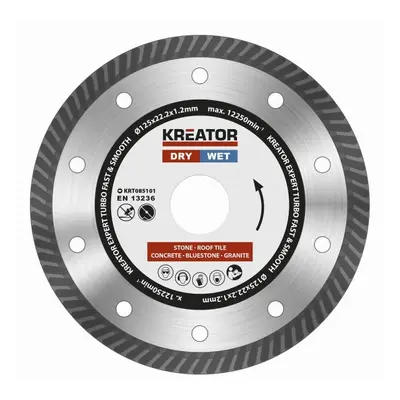 Kreator KRT085101 - Diamantový kotouč celoobvodový 125mm EXPERT TURBO