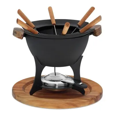 KELA Fondue set COUNTRY 11-dílný litina / dřevo KL-16644