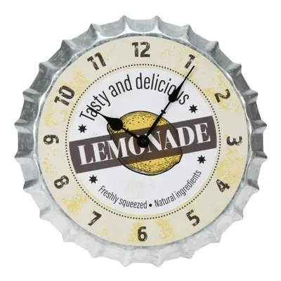 SEGNALE Hodiny nástěnné designové kov 35 cm LEMONADE KO-Y36200690lemo